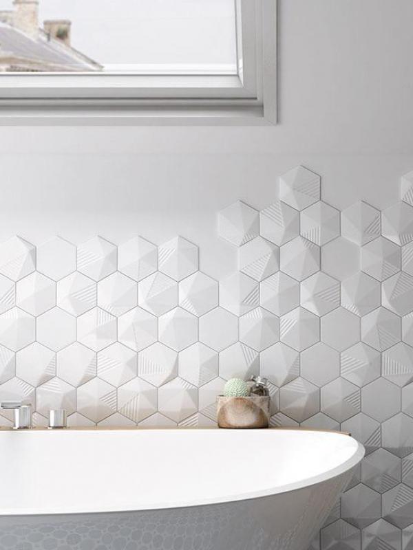 3D Wall Style 3DT CUSTOM CONTEMP WHITE
