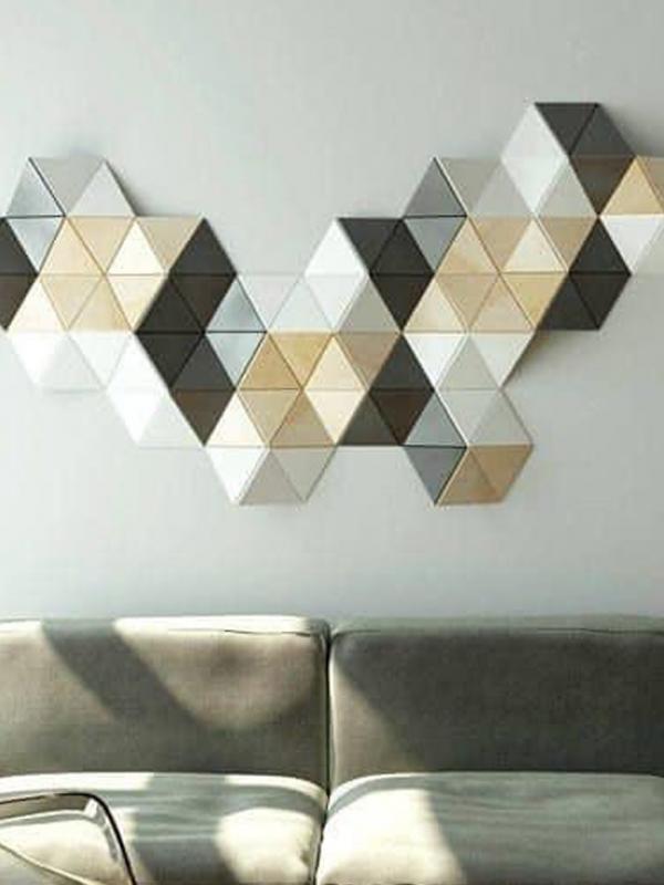 3D Wall Style 3DT CUSTOM DESIGN MIXED GOLD SILVER WHITE GRAYS