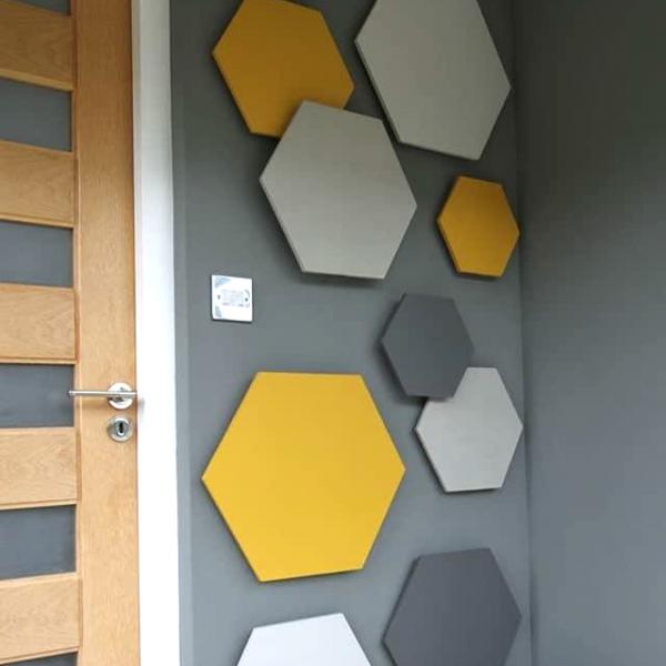 3D Wall Style 3DT CUSTOM DESIGN MIXED GOLD SILVER WHITE GRAYS
