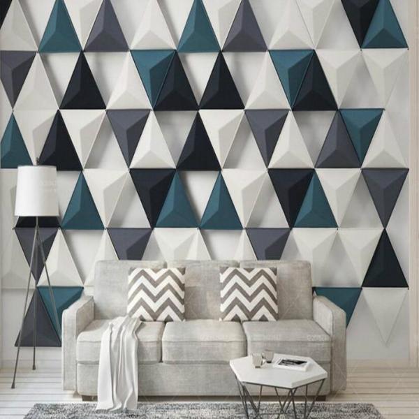 3D Wall Style 3DT JUMBO TRI MIXED WHITE BLUES