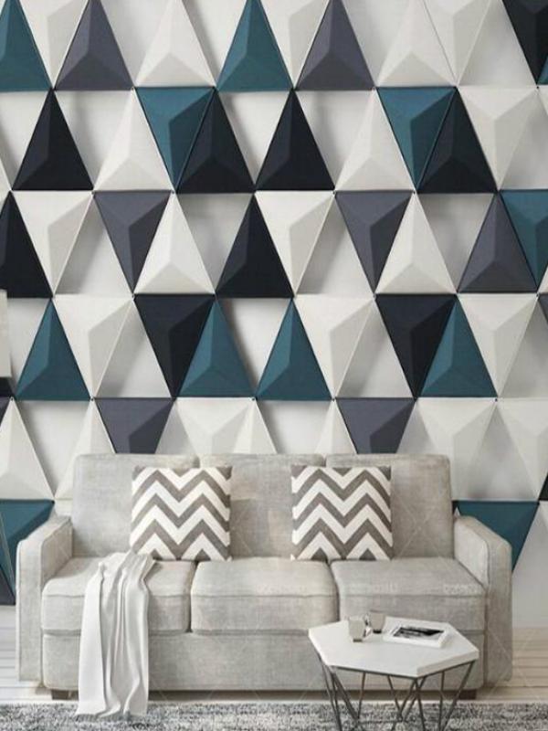 3D Wall Style 3DT JUMBO TRI MIXED WHITE BLUES